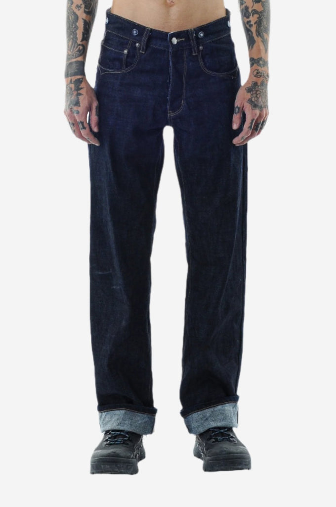 5 POCKET RAW SELVEDGE DENIM JEANS - Youths In Balaclava